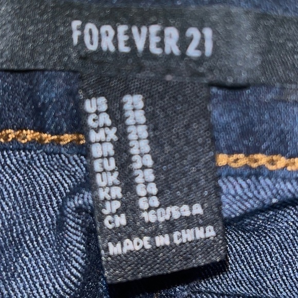 Forever 21 Dark Wash Skinny Jeans - Picture 3 of 3